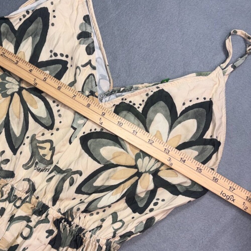 Women's FARM Rio Tropical Green Leaf Print Midi Dress size Medium - Picture 7 of 14